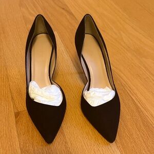 J. Crew Classic Black Suede Heels